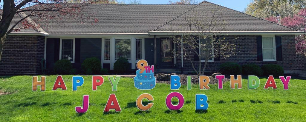 Happy Birthday Jacob Yard Sign
